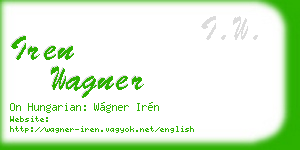 iren wagner business card